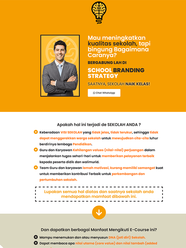 membranding sekolah landing page