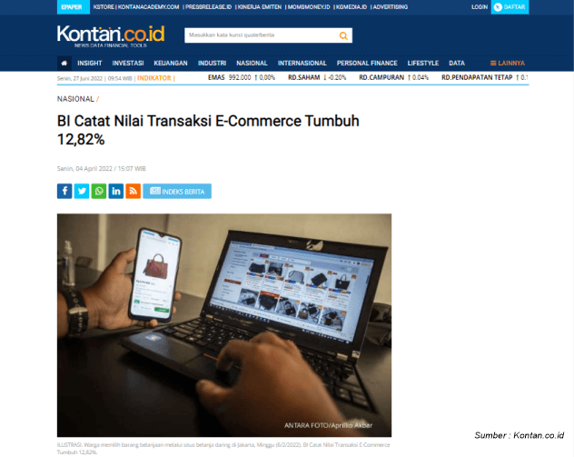 Artikel Pertumbuhan Ecommerce