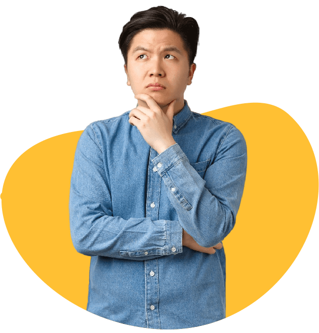 Asian Man Thinking